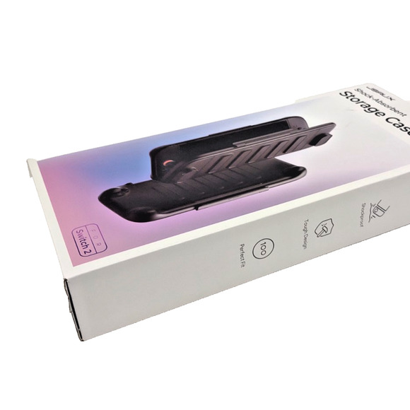 JSAUX Shock Absorbent Storage Case cover for Nintendo Switch 2 Translucent Black - Picture 6 of 12